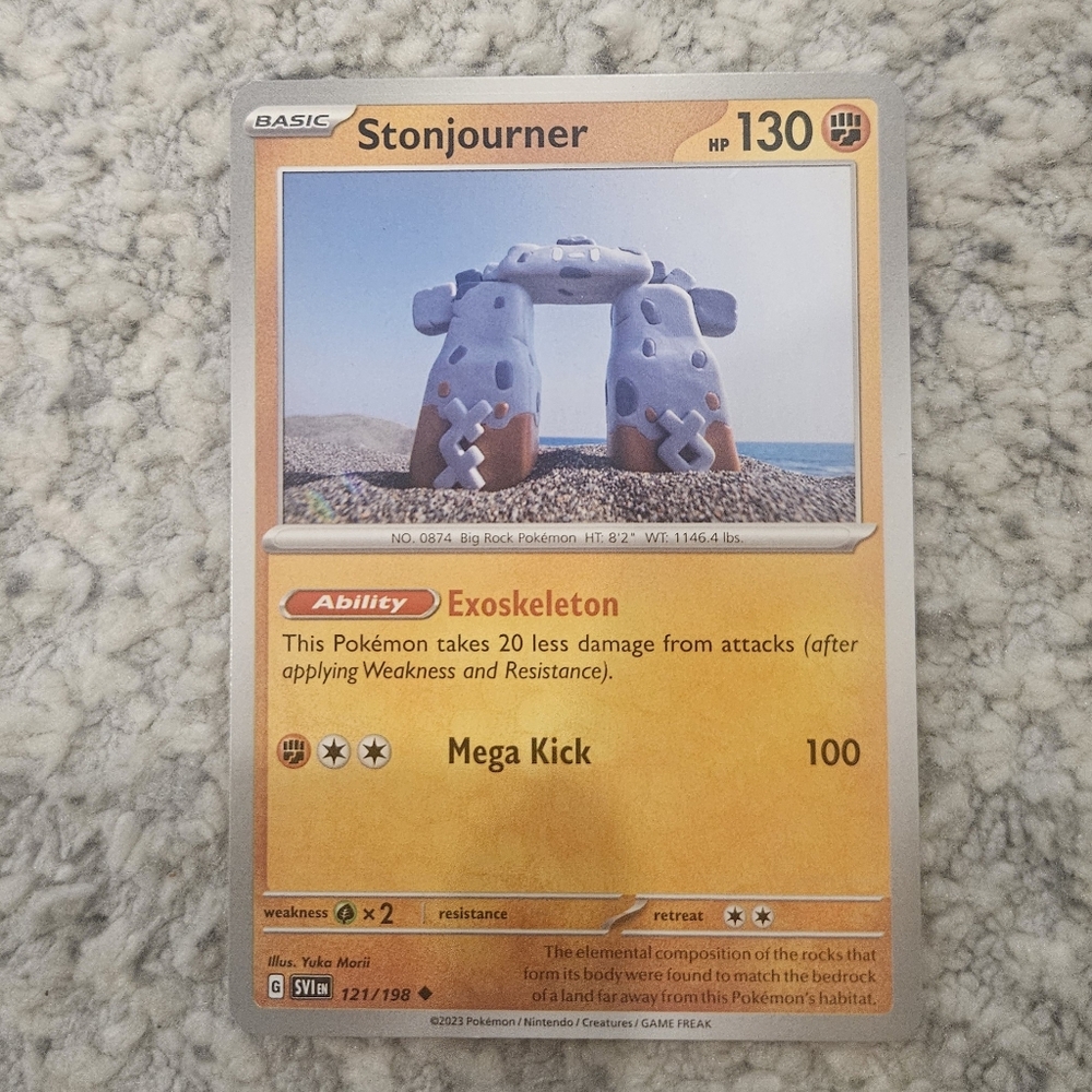 POKEMON TCG Card Stonjourner Scarlet & Violet Base Set Yuka Mori 121/198